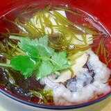 北のグルメ☆　磯の風味「寒ふのり吸い物」